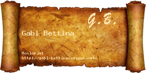 Gabl Bettina névjegykártya